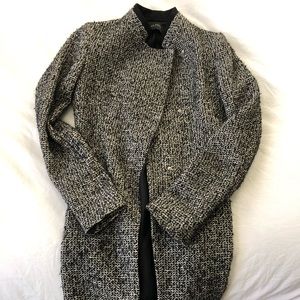 Zara Black Heathered Peacoat